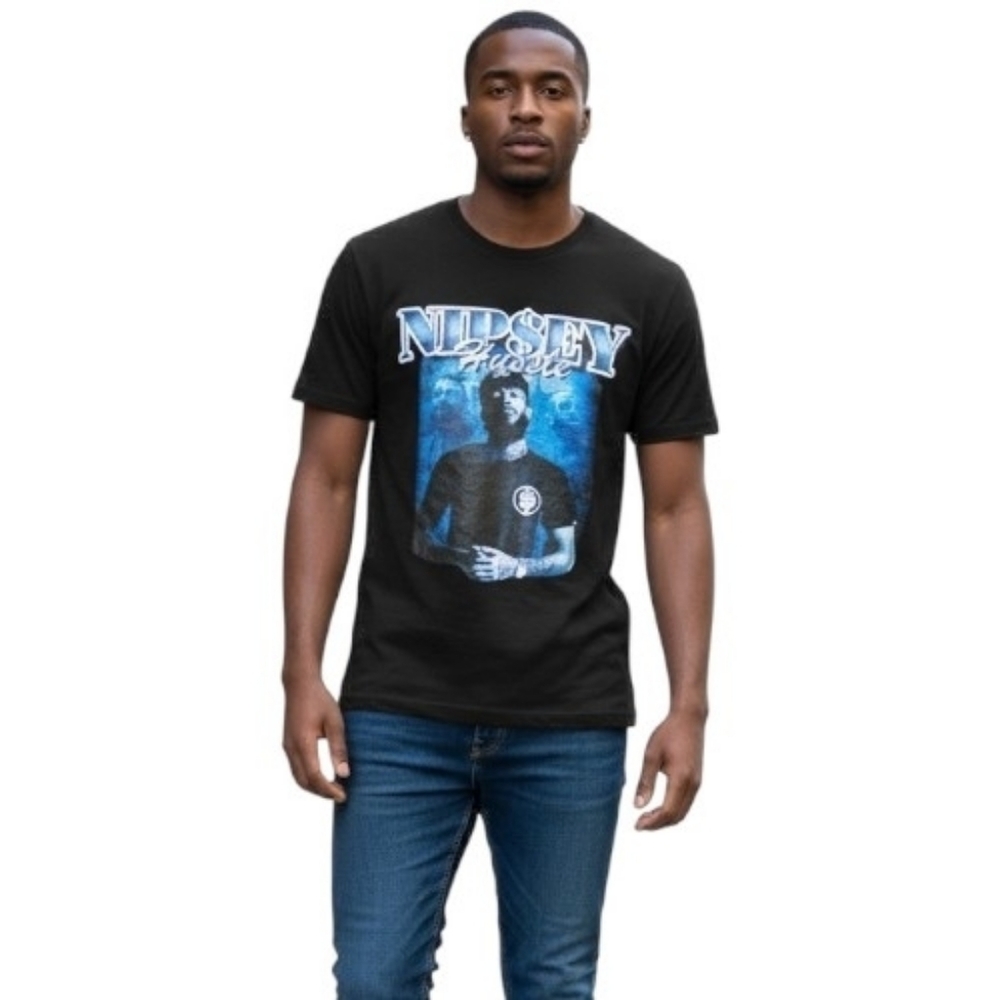 Nipsey Hussle Black and Blue Graphic Tee